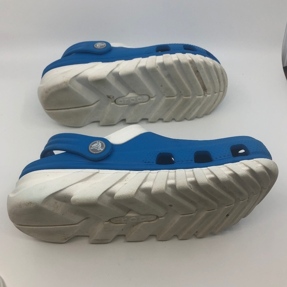 Crocs Dual Comfort unisex clogs bright blue/white, Adult size W6/M4 - Picture 5 of 5